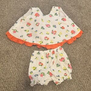 TBBC Floral Kids tie Knot Top and Bloomer Set